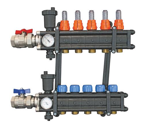 Collecteur PCBT Polyamide - entrées F26/34 - 5 départs 3/4EK